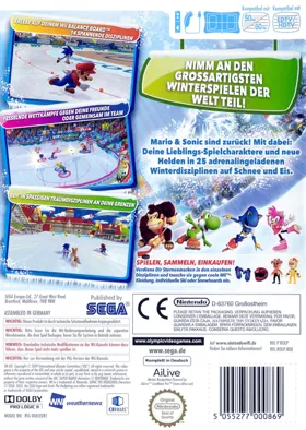 Mario & Sonic at the Olympic Winter Games box cover back